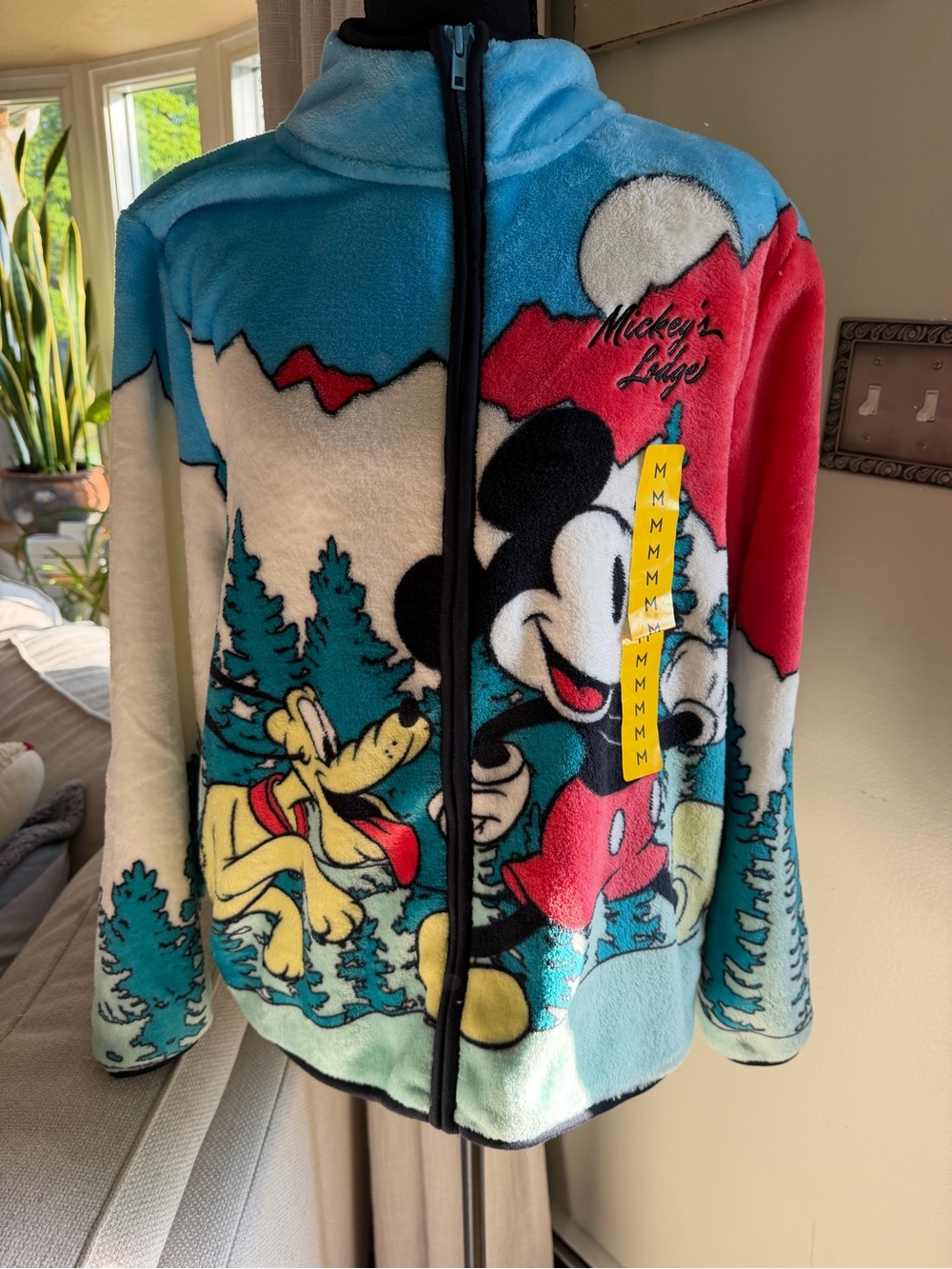 Disney Mickey & Friends Plush Fleece Garment - Blue, Red, White